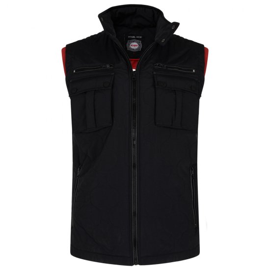 Kam Jeans KV73 Vest Black - Якета - мъжки якета големи размери