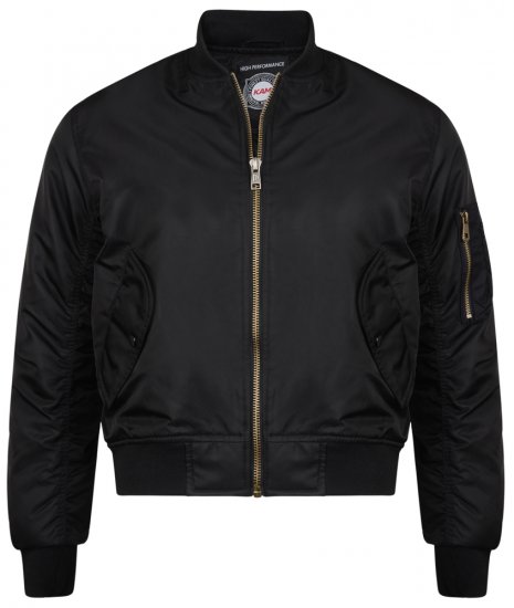 Kam Jeans KV75 Bomber Jacket Black - Якета - мъжки якета големи размери