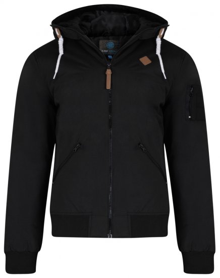 Kam Jeans KV76 Bomber Jacket Black - Якета - мъжки якета големи размери