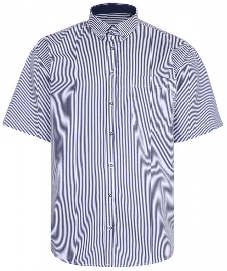 Kam Jeans 643 Premium Short Sleeve Shirt Navy - Ризи - мъжки ризи големи размери