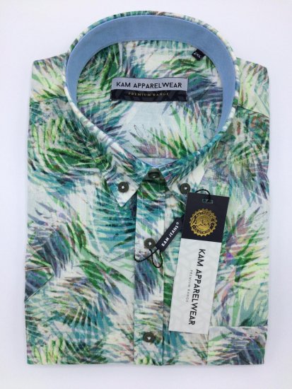 Kam Jeans P644 Premium Linen Shirt - Ризи - мъжки ризи големи размери