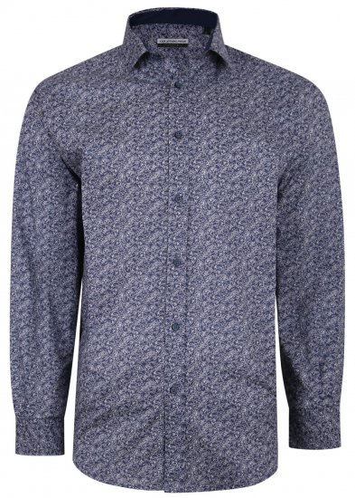 Kam Jeans P680 Floral Print Shirt Navy - Ризи - мъжки ризи големи размери