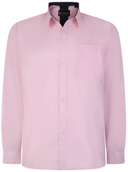 Kam Jeans P684 Premium Stretch Shirt Pink - Ризи - мъжки ризи големи размери
