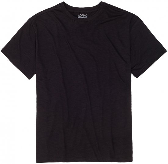 Adamo Kevin Regular fit T-shirt Slub Black - Тениски - мъжки тениски големи размери