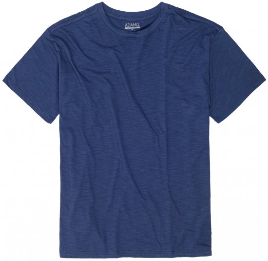 Adamo Kevin Regular fit T-shirt Slub Blue - Тениски - мъжки тениски големи размери