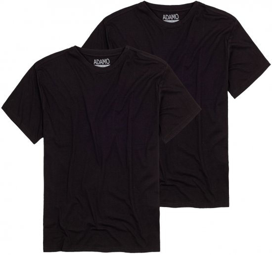 Adamo Kilian Regular fit 2-pack T-shirt Black - Тениски - мъжки тениски големи размери