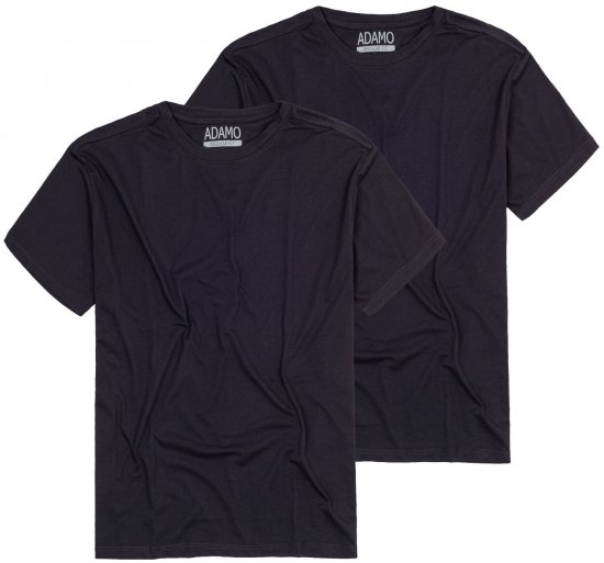 Adamo Kilian Regular fit 2-pack T-shirt Navy - Тениски - мъжки тениски големи размери