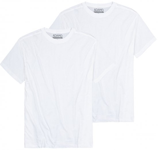 Adamo Kilian Regular fit 2-pack T-shirt White - Тениски - мъжки тениски големи размери