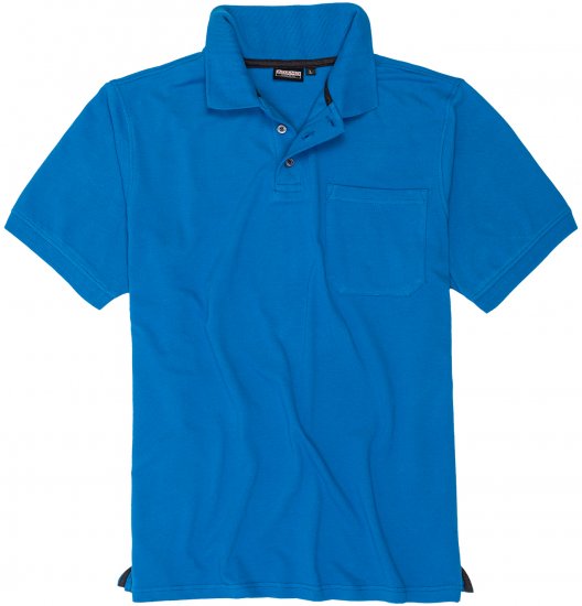 Adamo Klaas Regular fit Polo Shirt with Pocket Azur Blue - Поло тениски - мъжки тениски с яка големи размери