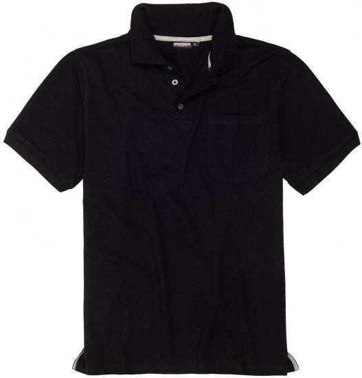Adamo Klaas Regular fit Polo Shirt with Pocket Black - Поло тениски - мъжки тениски с яка големи размери