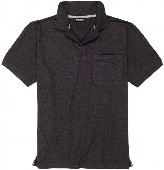 Adamo Klaas Regular fit Polo Shirt with Pocket Charcoal - Поло тениски - мъжки тениски с яка големи размери