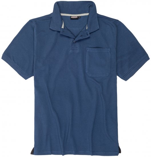 Adamo Klaas Regular fit Polo Shirt with Pocket Denim Blue - Поло тениски - мъжки тениски с яка големи размери