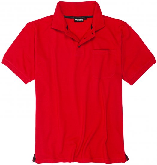 Adamo Klaas Regular fit Polo Shirt with Pocket Red - Поло тениски - мъжки тениски с яка големи размери