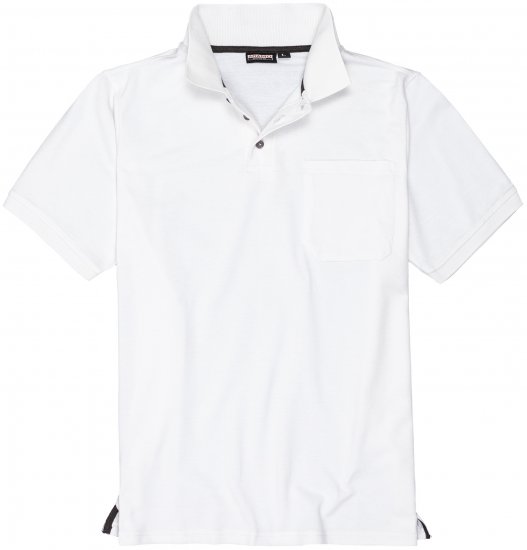 Adamo Klaas Regular fit Polo Shirt with Pocket White - Поло тениски - мъжки тениски с яка големи размери