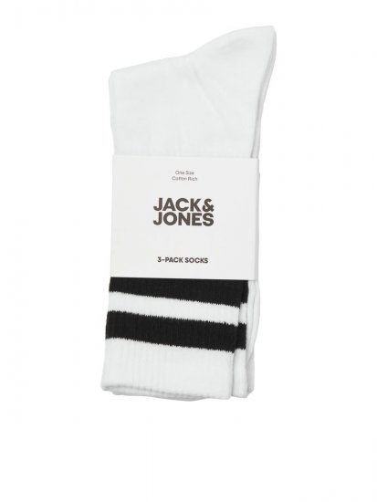 Jack & Jones Travis Тенис чорапи Бял 3-pack - Бельо & Бански шорти - Мъжко бельо големи размери
