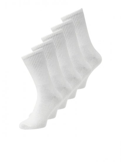 Jack & Jones Basic Тенис чорапи Бял 5-pack - Бельо & Бански шорти - Мъжко бельо големи размери