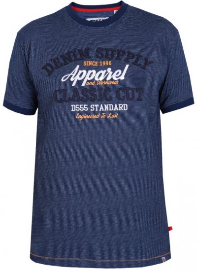 D555 Kody T-shirt Navy - Тениски - мъжки тениски големи размери