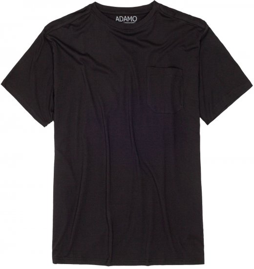 Adamo Kody Regular fit T-shirt with Pocket Black - Тениски - мъжки тениски големи размери