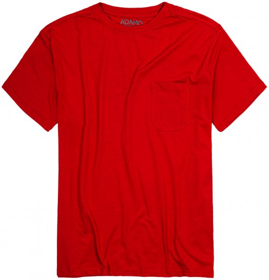 Adamo Kody Regular fit T-shirt with Pocket Red - Тениски - мъжки тениски големи размери