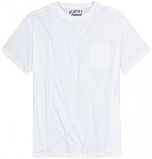 Adamo Kody Regular fit T-shirt with Pocket White - Тениски - мъжки тениски големи размери