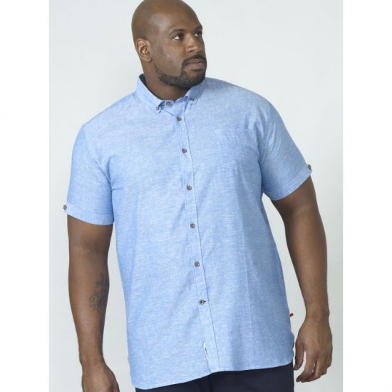 D555 Eric Linen Short Sleeve Shirt - Ризи - мъжки ризи големи размери