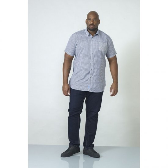 D555 Hank Gingham Short Sleeve Shirt - Ризи - мъжки ризи големи размери