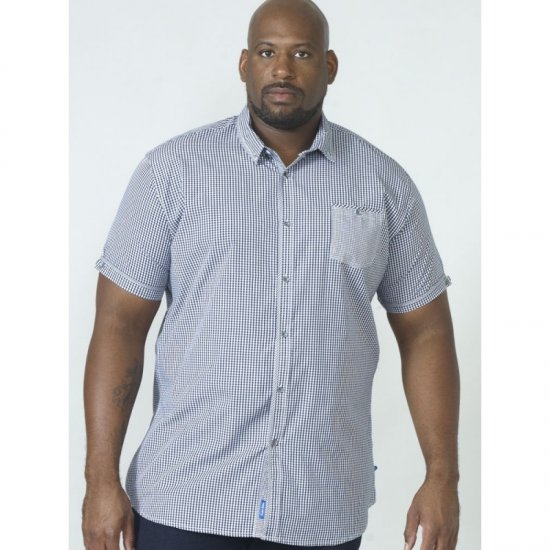 D555 Hank Gingham Short Sleeve Shirt - Ризи - мъжки ризи големи размери