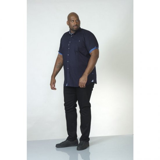 D555 Tim Short Sleeve Shirt Navy - Ризи - мъжки ризи големи размери
