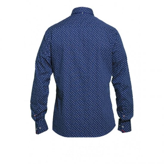 D555 Bainton Long Sleeve Shirt Navy - Ризи - мъжки ризи големи размери
