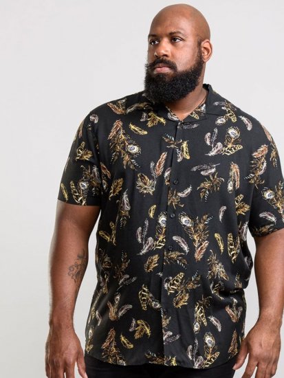 D555 Randal Shirt Black - Ризи - мъжки ризи големи размери