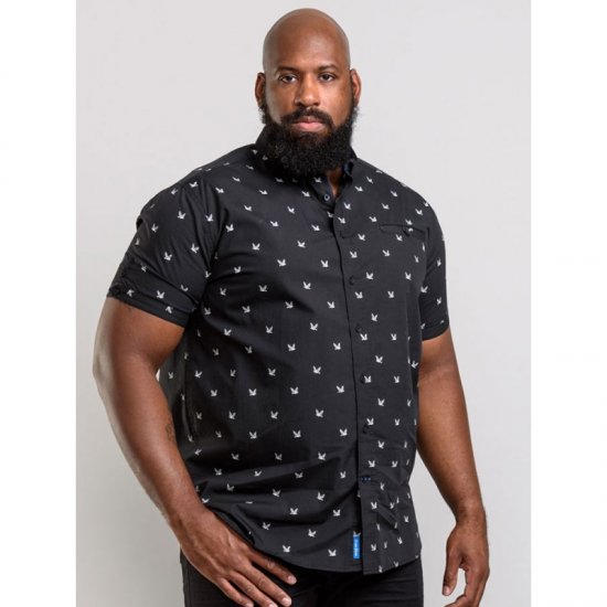 D555 Marley Shirt Black - Ризи - мъжки ризи големи размери