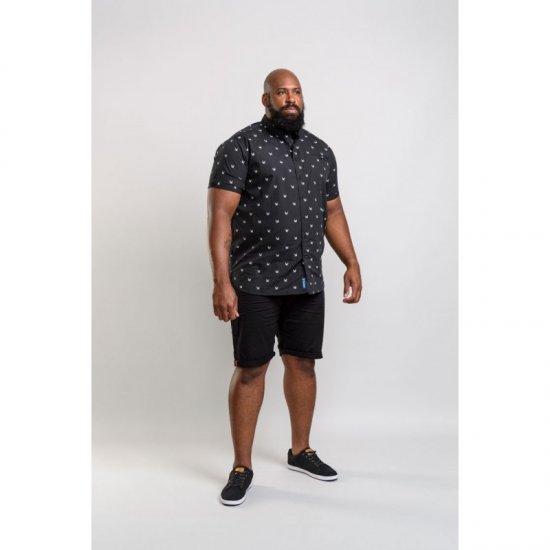 D555 Marley Shirt Black - Ризи - мъжки ризи големи размери