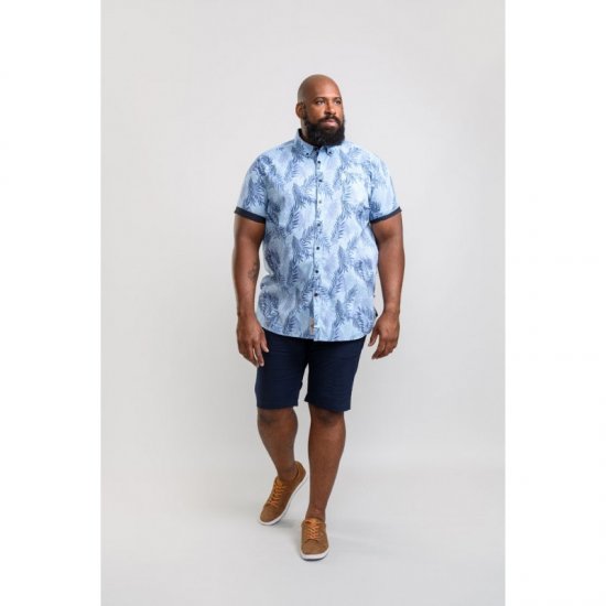 D555 Santana Hawaii Shirt Sky Blue - Ризи - мъжки ризи големи размери