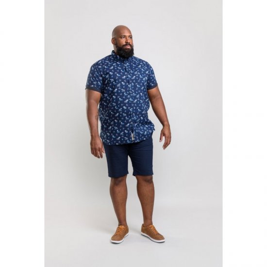 D555 Davian Hawaii Shirt Navy - Ризи - мъжки ризи големи размери