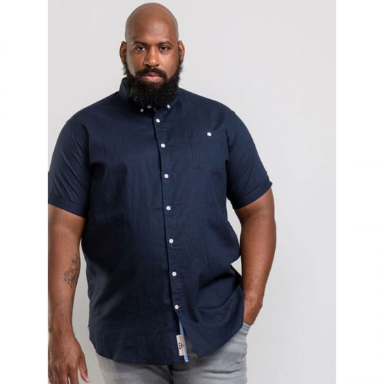 D555 Brixton Shirt Navy - Ризи - мъжки ризи големи размери