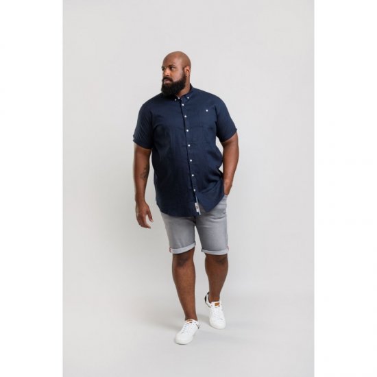 D555 Brixton Shirt Navy - Ризи - мъжки ризи големи размери