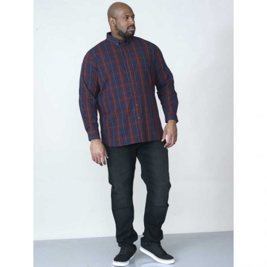 D555 Grady Long Sleeve Check Shirt - Ризи - мъжки ризи големи размери