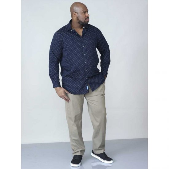 D555 Rashard Long Sleeve Printed Shirt - Ризи - мъжки ризи големи размери