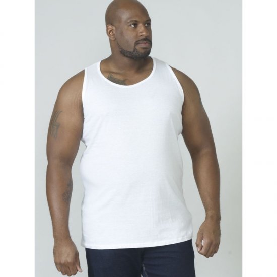 D555 Fabio Tanktop White - Тениски - мъжки тениски големи размери