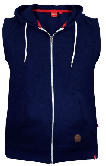D555 Blake Sleeveless Hoodie Navy - Суичъри & cуичъри с качулка - мъжки суичъри големи размери
