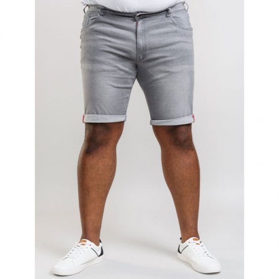 D555 Griffin Denim Shorts Grey - Шорти - мъжки къси панталони големи размери