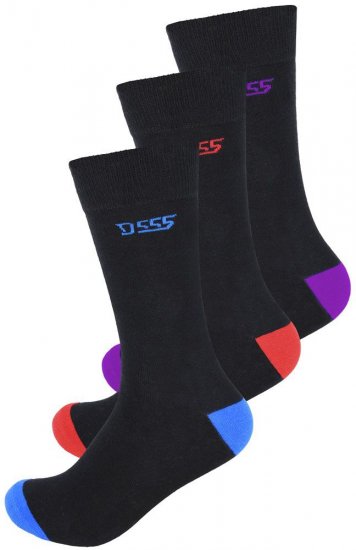 D555 Phoenix Cotton Rich Luxury Socks 3-Pack - Бельо & Бански шорти - Мъжко бельо големи размери