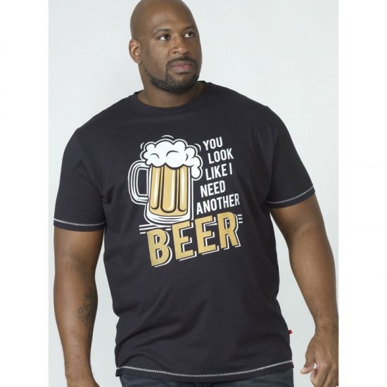 D555 Murray T-shirt Black - Тениски - мъжки тениски големи размери