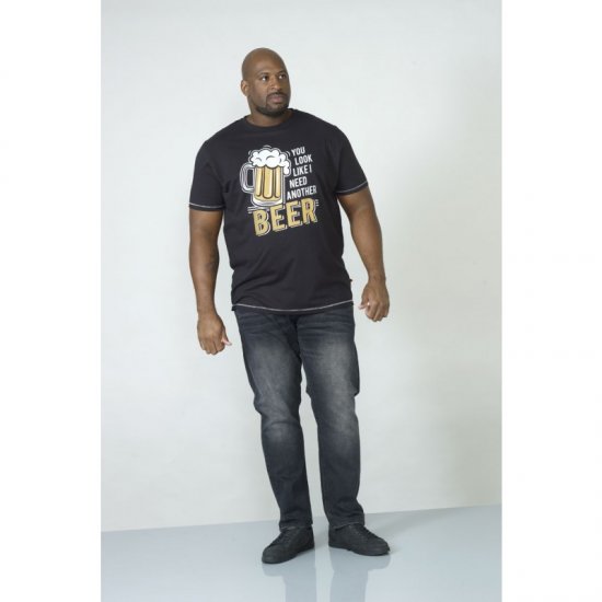 D555 Murray T-shirt Black - Тениски - мъжки тениски големи размери