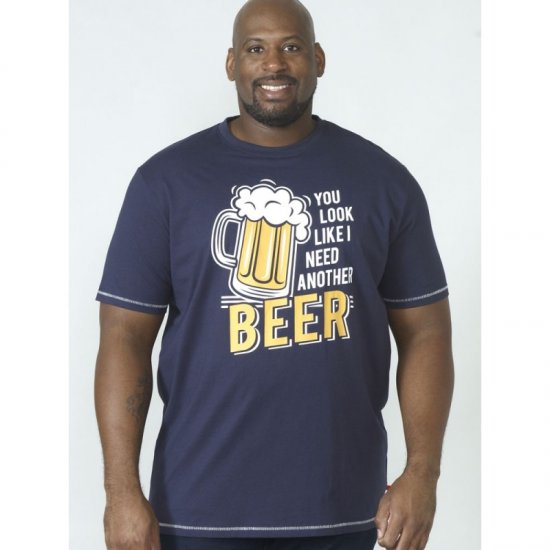 D555 Murray T-shirt Navy - Тениски - мъжки тениски големи размери