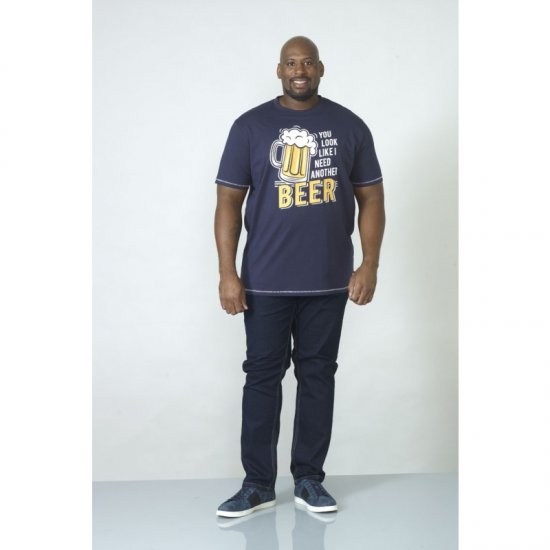 D555 Murray T-shirt Navy - Тениски - мъжки тениски големи размери