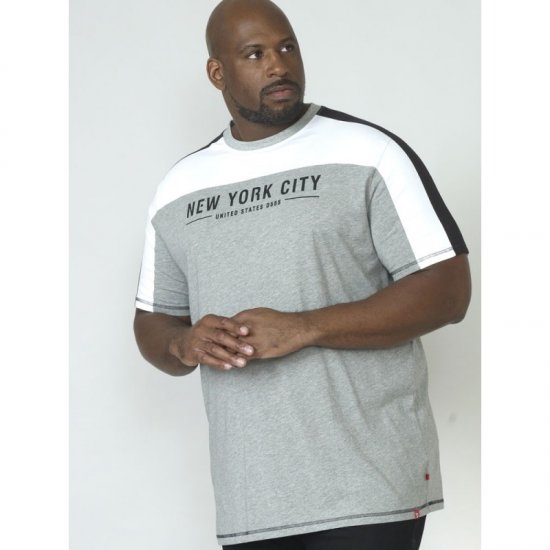 D555 Alvester T-shirt Grey - Тениски - мъжки тениски големи размери