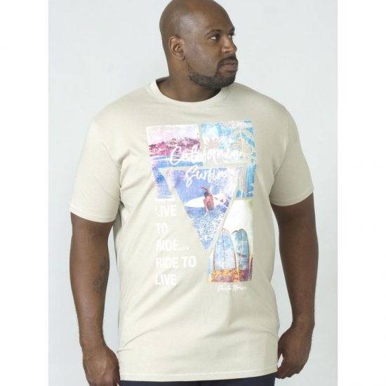 D555 Gordon T-shirt Pale Khaki - Тениски - мъжки тениски големи размери