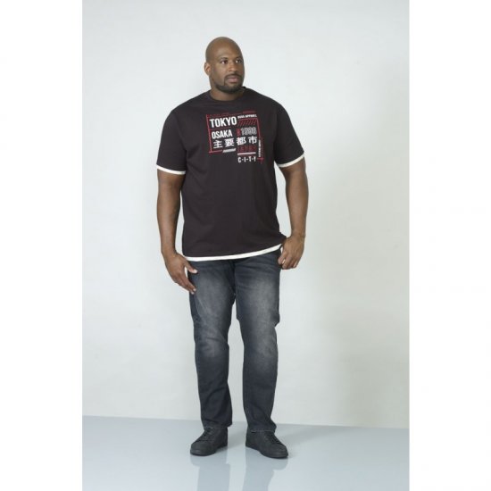D555 Merlin T-shirt Black - Тениски - мъжки тениски големи размери