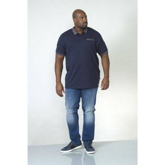 D555 Walker Polo Navy - Поло тениски - мъжки тениски с яка големи размери